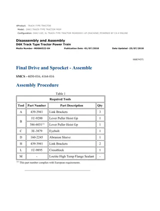 Caterpillar Cat D6K2 TRACK-TYPE TRACTOR (Prefix MGM) Service Repair Manual Instant Download