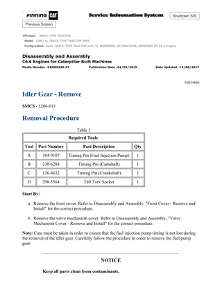 Caterpillar Cat D6K2 XL TRACK-TYPE TRACTOR (Prefix WMR) Service Repair Manual Instant Download