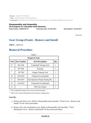 Caterpillar Cat D6N OEM TRACK-TYPE TRACTOR (Prefix SC6) Service Repair Manual Instant Download