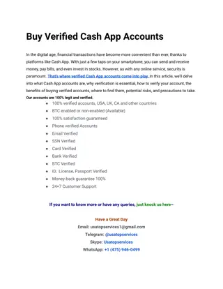 How Can I Buy Verified Cash App Accounts In This Month