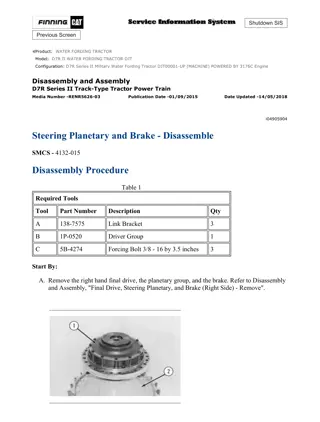 Caterpillar Cat D7R II WATER FORDING TRACTOR (Prefix DJT) Service Repair Manual Instant Download