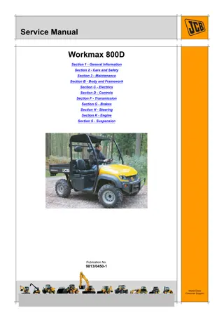 JCB WORKMAX 800D UTV Service Repair Manual Instant Download