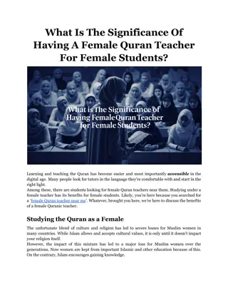 What Is The Significance Of Having A Female Quran Teacher For Female Students?