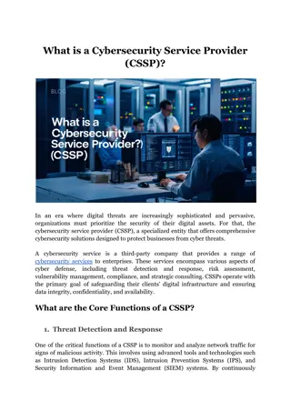 What is a Cybersecurity Service Provider (CSSP)?