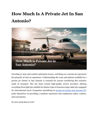 How Much Is A Private Jet In San Antonio?