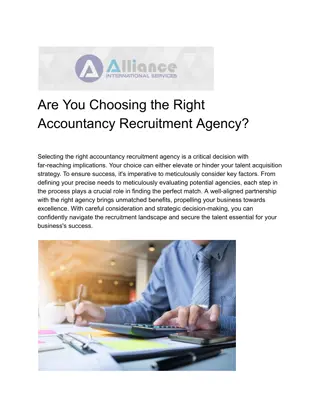 Making the Right Move Ensuring Your Choice of Accountancy Recruitment Agency