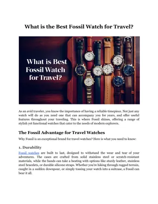 What is the Best Fossil Watch for Travel?