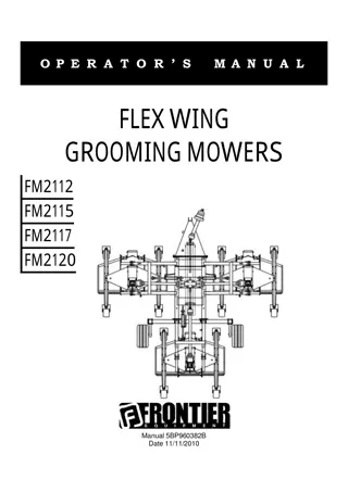 John Deere FM2112 FM2115 FM2117 FM2120 Flex Wing Grooming Mowers Operator’s Manual Instant Download (Publication No. 5BP960382B)
