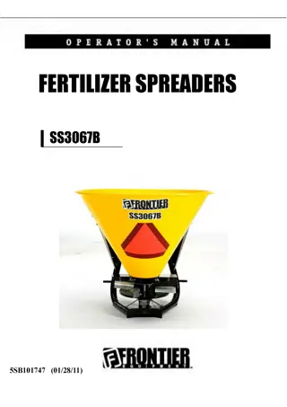 John Deere Frontier SS3067B Fertilizer Spreaders Operator’s Manual Instant Download (Publication No. 5SB101747)