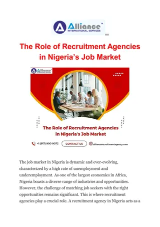 The Role of Recruitment Agencies in Nigeria’s Job Market