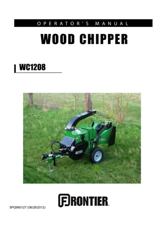 John Deere Frontier WC1208 Wood Chipper Operator’s Manual Instant Download (Publication No. 5PQ990127)