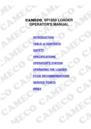 John Deere SP1850 Cane Loader Operator’s Manual Instant Download