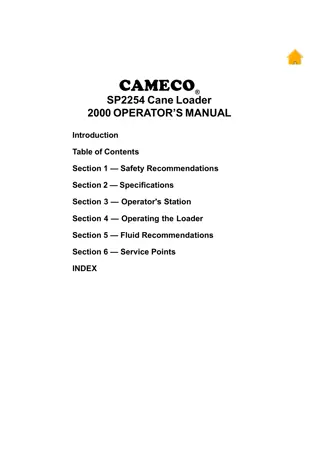 John Deere SP2254 Cane Loader Operator’s Manual Instant Download