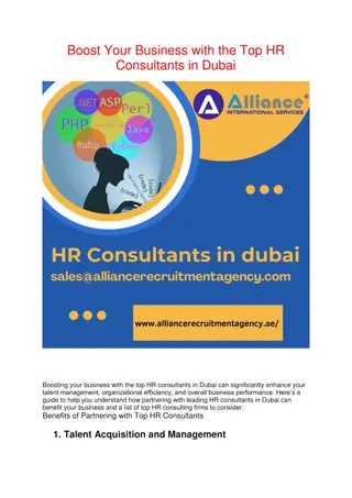 Boost Your Business with the Top HR Consultants in Dubai
