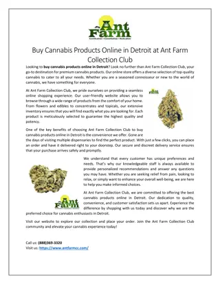 Buy Cannabis Products Online in Detroit at Ant Farm Collection Club