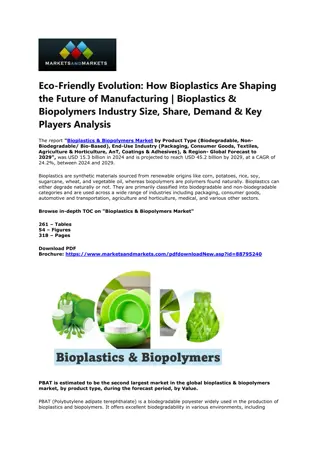 Beyond Petroleum: Bioplastics as a Renewable Alternative