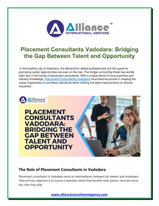 Placement Consultants Vadodara Bridging the Gap Between Talent and Opportunity