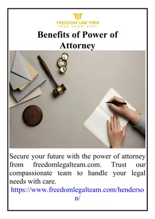 Benefits of Power of Attorney