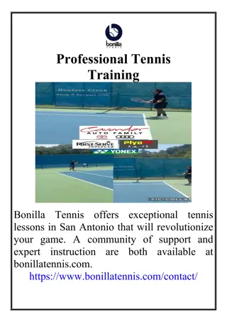 Professional Tennis Training