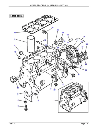 Massey Ferguson MF 690 TRACTOR - 1984 (FR) Tractor Parts Catalogue Manual Instant Download