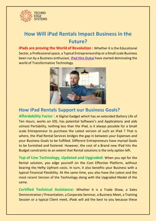How Will iPad Rentals Impact Business in the Future?