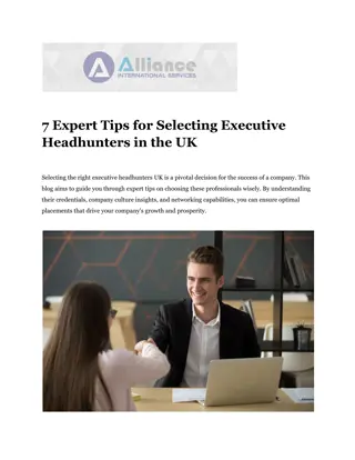 7 Expert Tips for Selecting Executive Headhunters in the UK