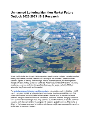 Unmanned Loitering Munition Market Future Outlook