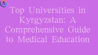 What are the best universities in Kyrgyzstan for pursuing an MBBS degree (1)