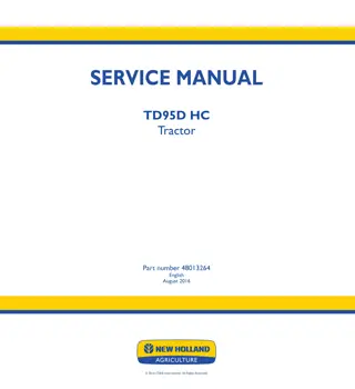 New Holland TD95D HC Tractor Service Repair Manual Instant Download