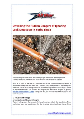 Unveiling the Hidden Dangers of Ignoring Leak Detection in Yorba Linda