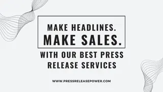 make headlines make sales with our best press release services
