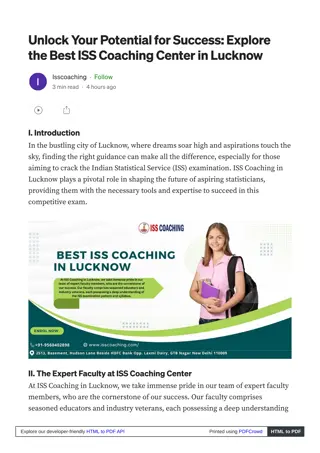 ISS Journey Starts Now: Top Coaching in Lucknow