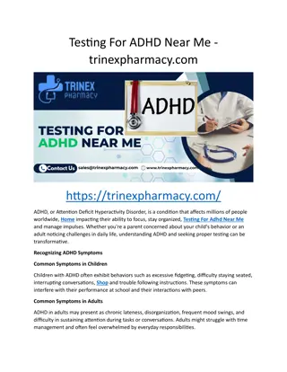 Testing For ADHD Near Me - trinexpharmacy.com