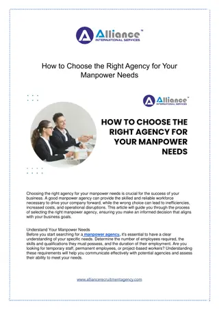 How to Choose the Right Agency for Your Manpower Needs