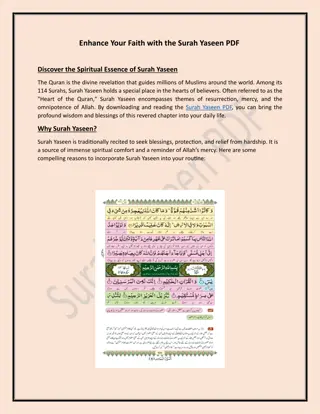Enhance Your Faith with the Surah Yaseen PDF