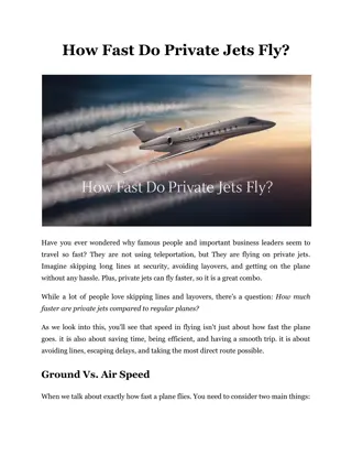 How Fast Do Private Jets Fly?