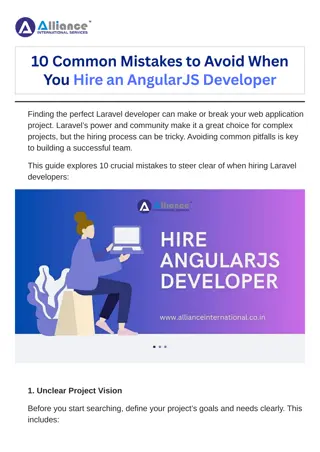 10 Common Mistakes to Avoid When You Hire an AngularJS Developer