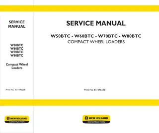 NEW HOLLAND W50BTC COMPACT WHEEL LOADER Service Repair Manual Instant Download