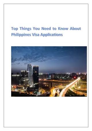Top Things You Need to Know About Philippines Visa Applications