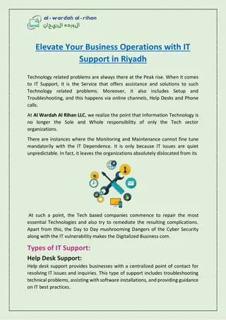 Elevate Your Business Operations with IT Support in Riyadh