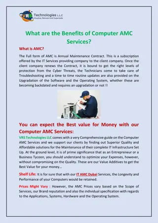 What are the Benefits of Computer AMC Services?