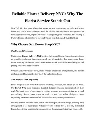 Reliable Flower Delivery NYC_ Why The Florist Service Stands Out_