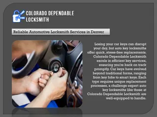 Reliable Automotive Locksmith Services in Denver